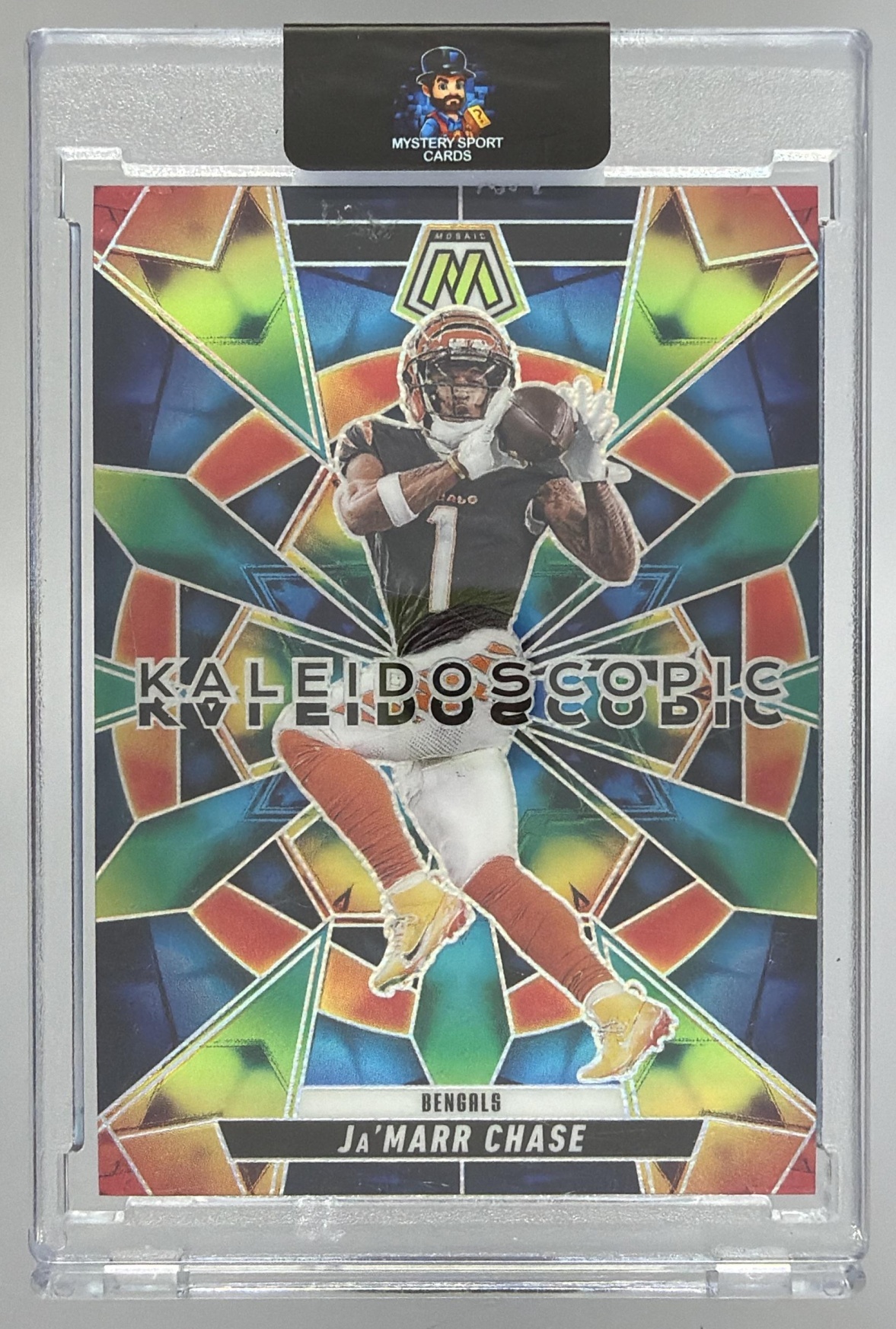Card image for 2025 Panini Football Mosaic Ja'Marr Chase Kaleidoscopic #5 Cincinnati Bengals