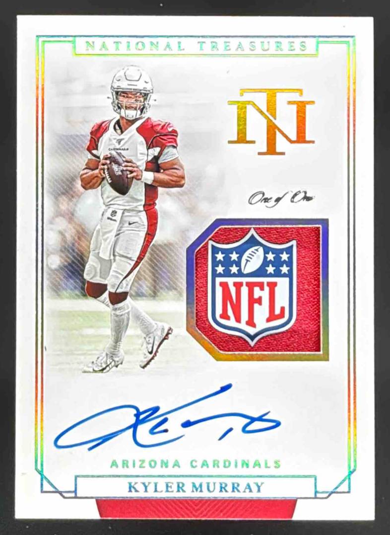 2020 National Treasures Kyler Murray Colossal Signatures Prime Logos 1/1 RPA
