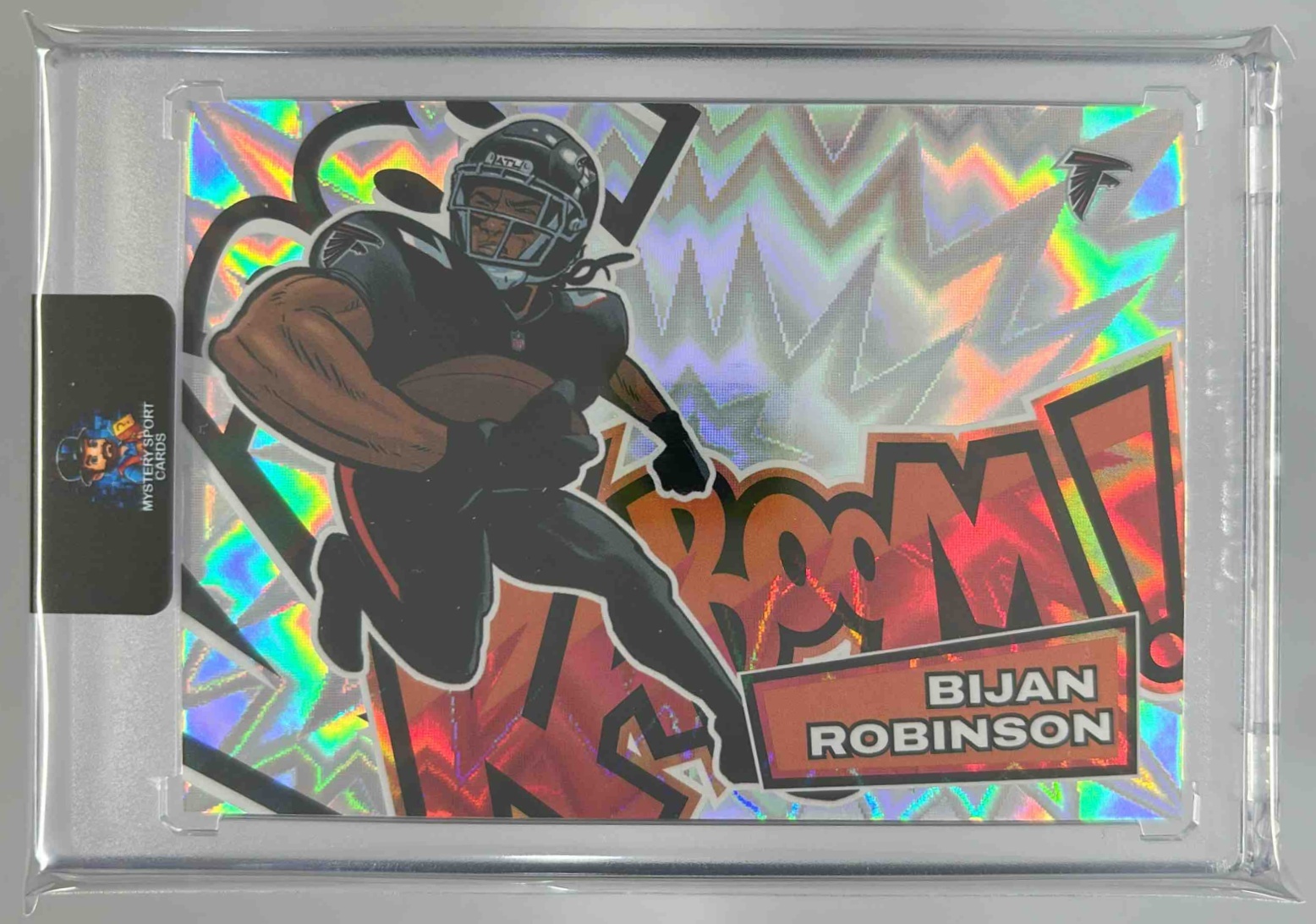 Card image for 2025 Panini Absolute Bijan Robinson Kaboom - Horizontal #21 Falcons