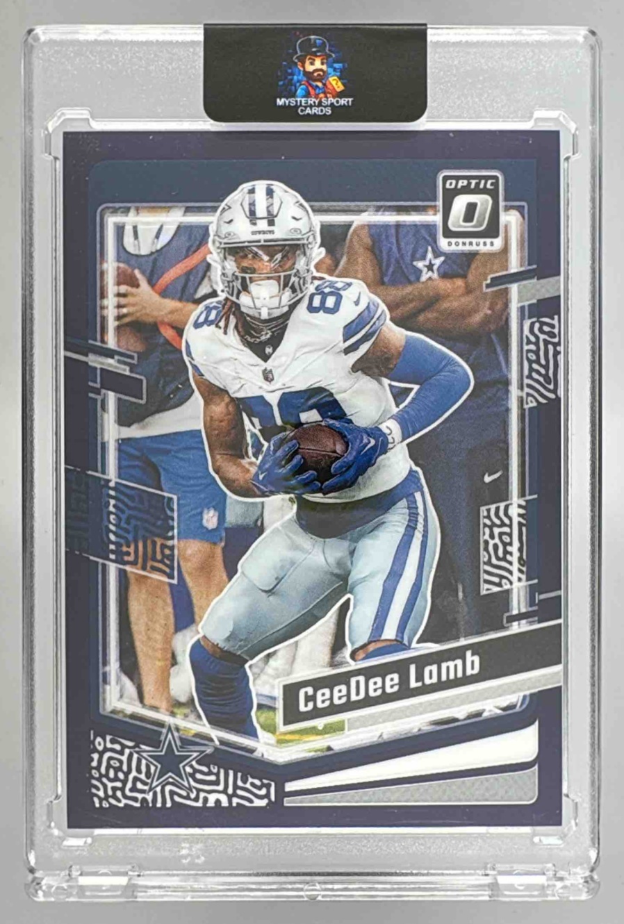 Card image for 2023 Panini Donruss Optic CeeDee Lamb Purple Stars Prizm /15 #45 Cowboys