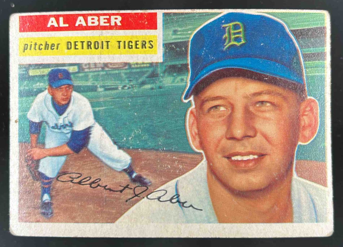 Card image for 1956 TOPPS BASEBALL AL ABER #317 DETROIT TIGERS