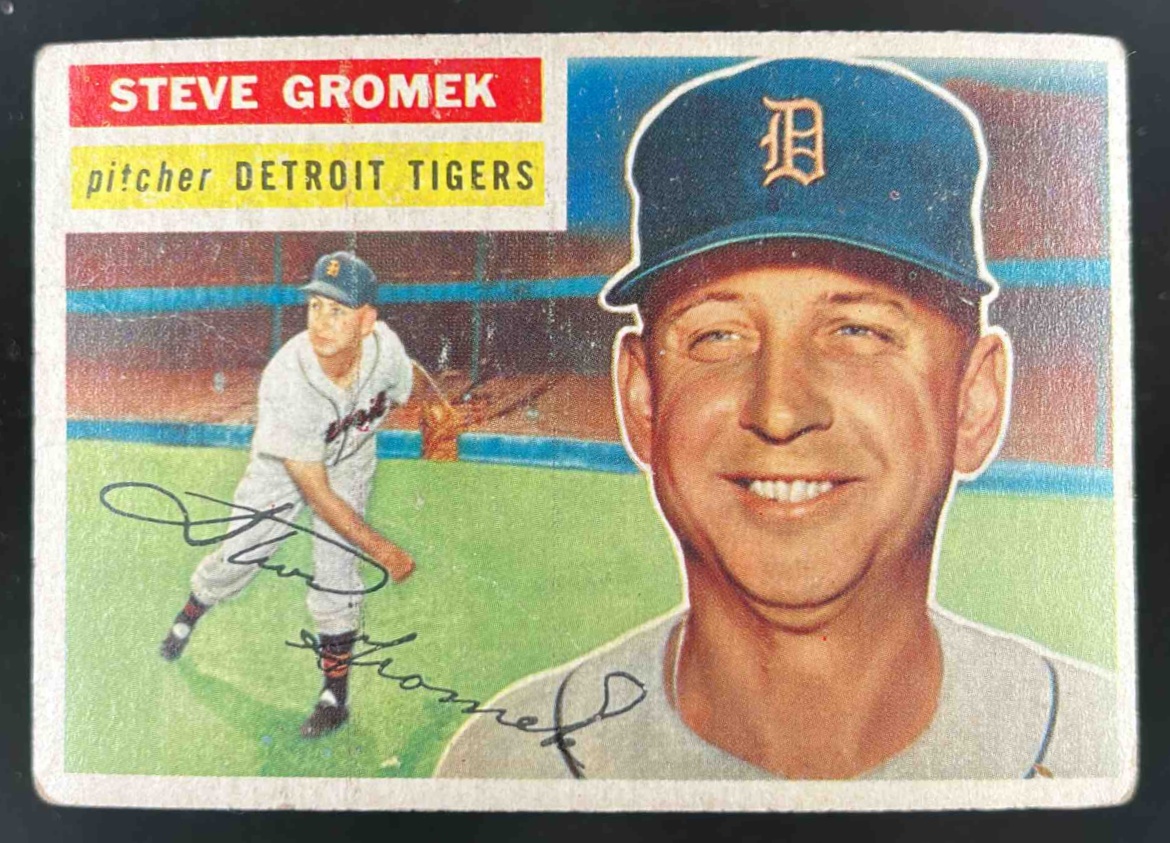 Card image for 1956 TOPPS BASEBALL STEVE GROMEK #310 DETROIT TIGERS