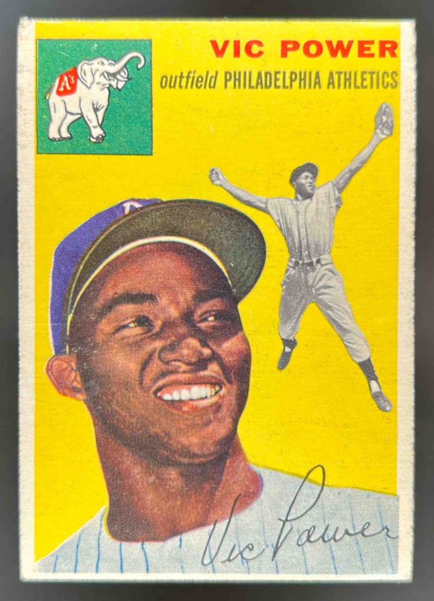 Card image for 1954 TOPPS BASEBALL VIC POWER #52 RC