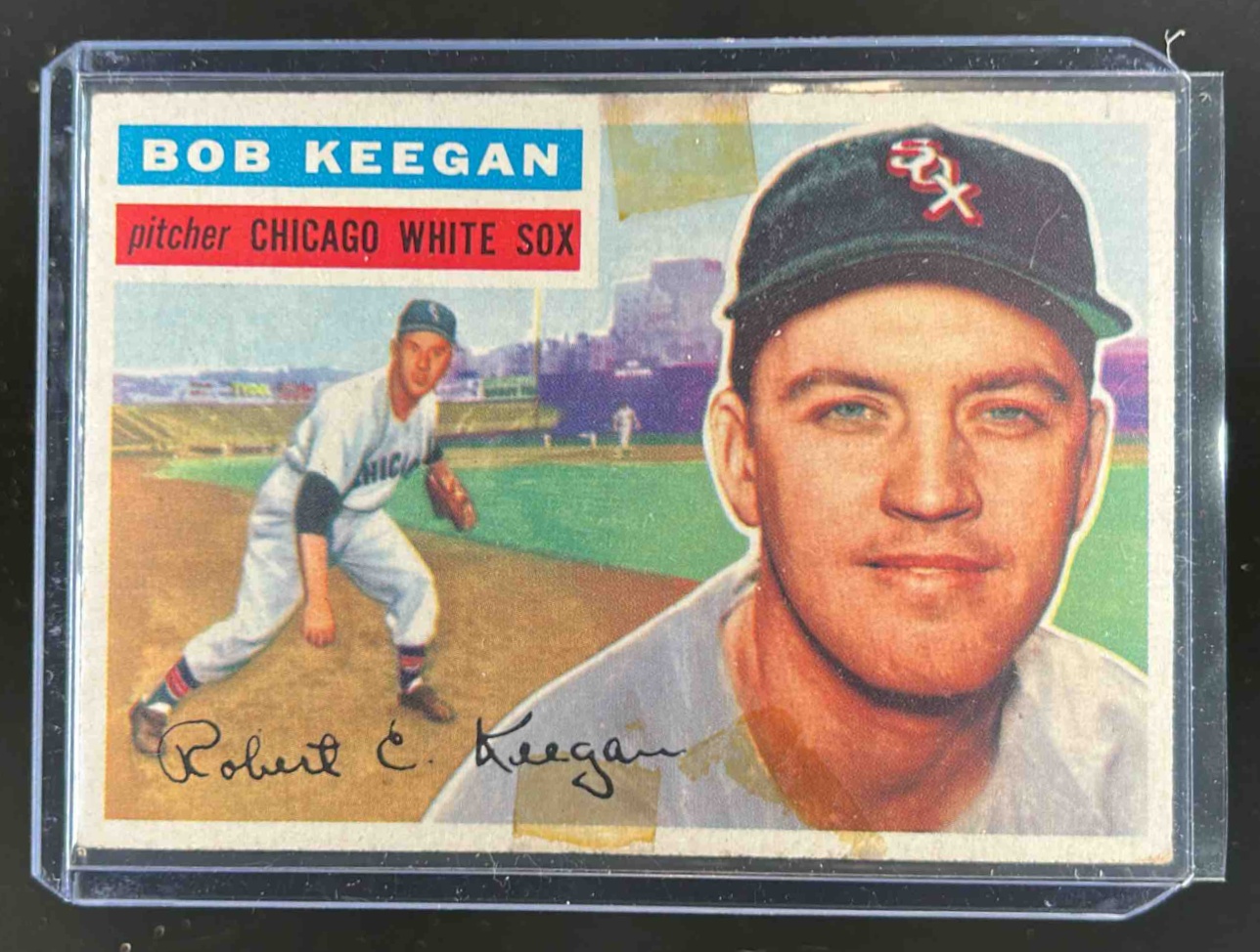 Card image for 1956 TOPPS BASEBALL BOB KEEGAN #54A CHICAGO WHITE SOX