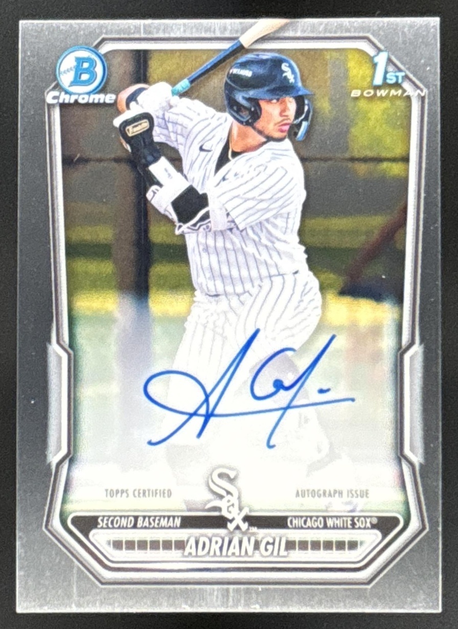Card image for Adrian Gil 2026 Bowman Chrome Prospect Auto Chicago White Sox