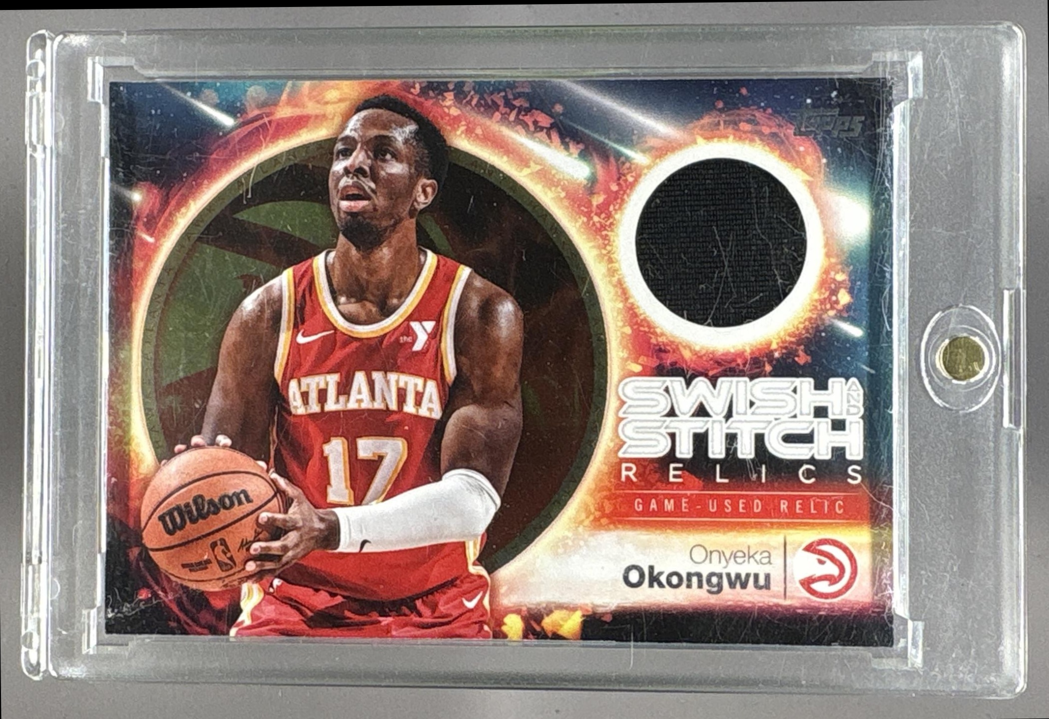 2025-26 TOPPS ONYEKA OKONGWU #SST-OO SWISH AND STITCH RELIC PATCH HAWKS