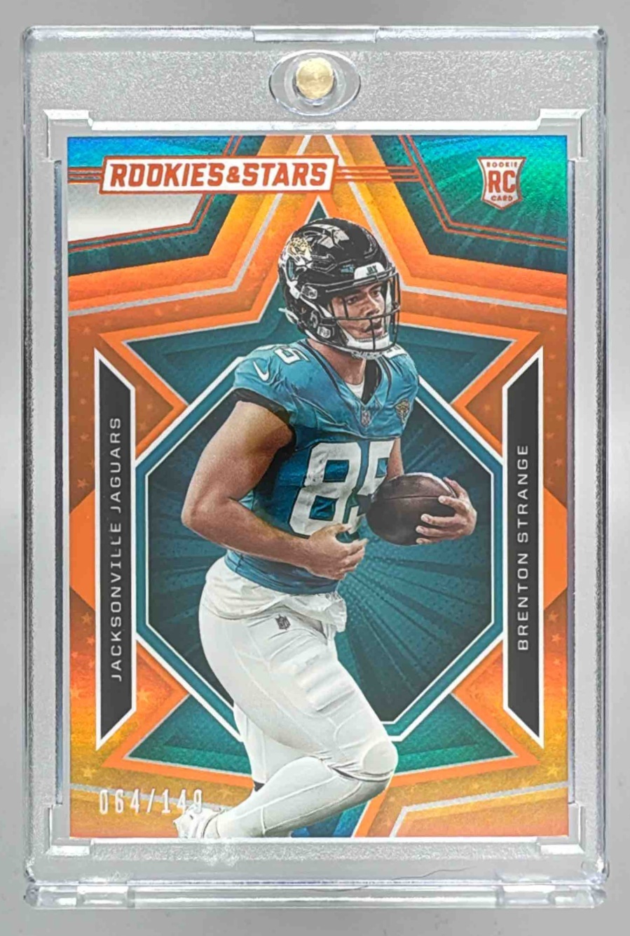 Card image for 2023 Panini Rookies & Stars Brenton Strange Orange /149 #106 RC Jaguars