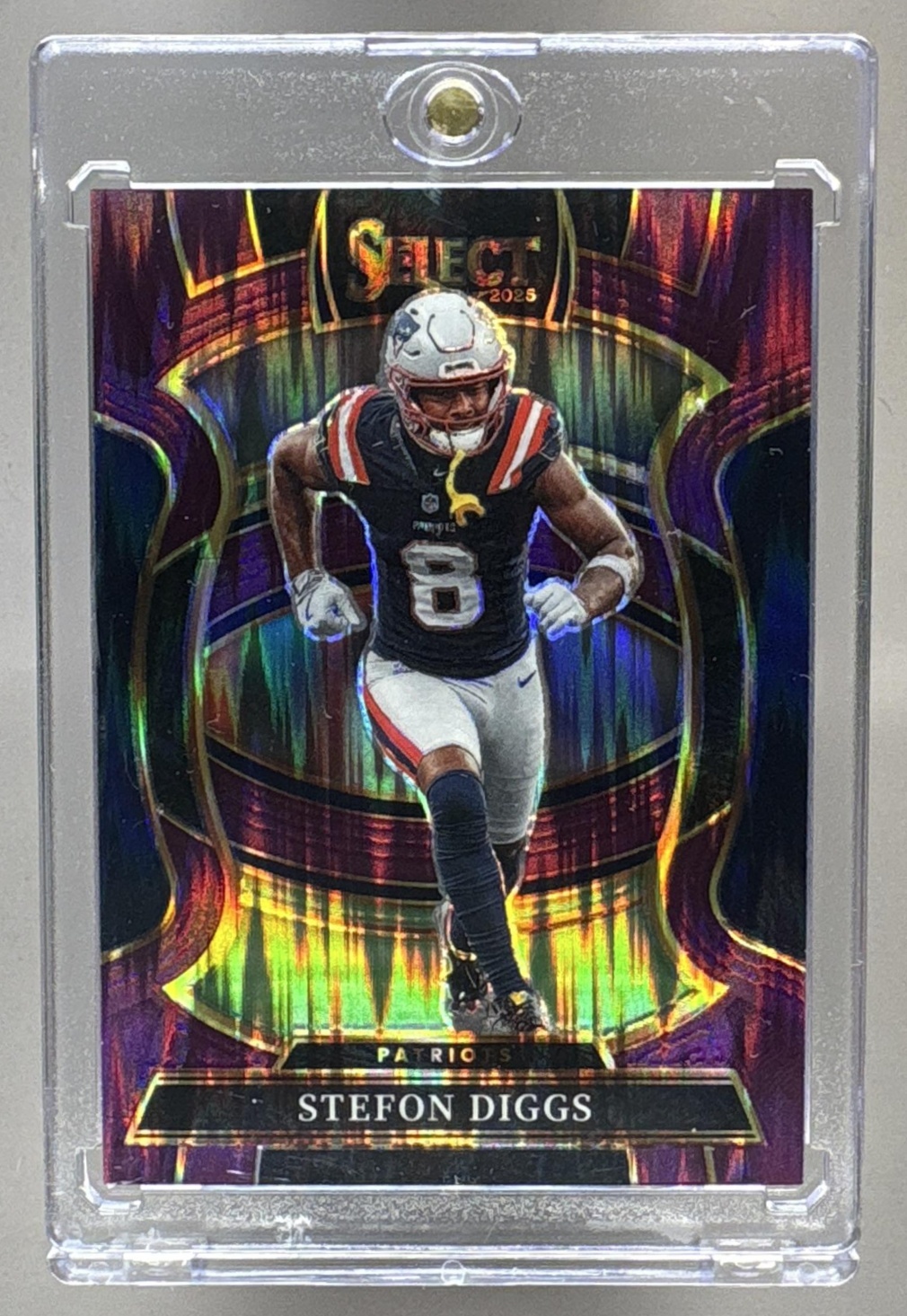 2025 PANINI SELECT STEFON DIGGS #79 CONCOURSE PURPLE PRIZM /75 PATRIOTS