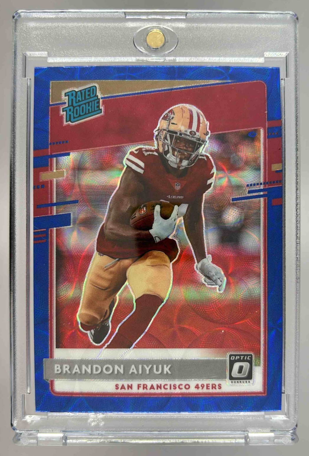 Card image for 2020 Panini Donruss Optic Brandon Aiyuk Blue Scope Prizm #169 RC 49ers