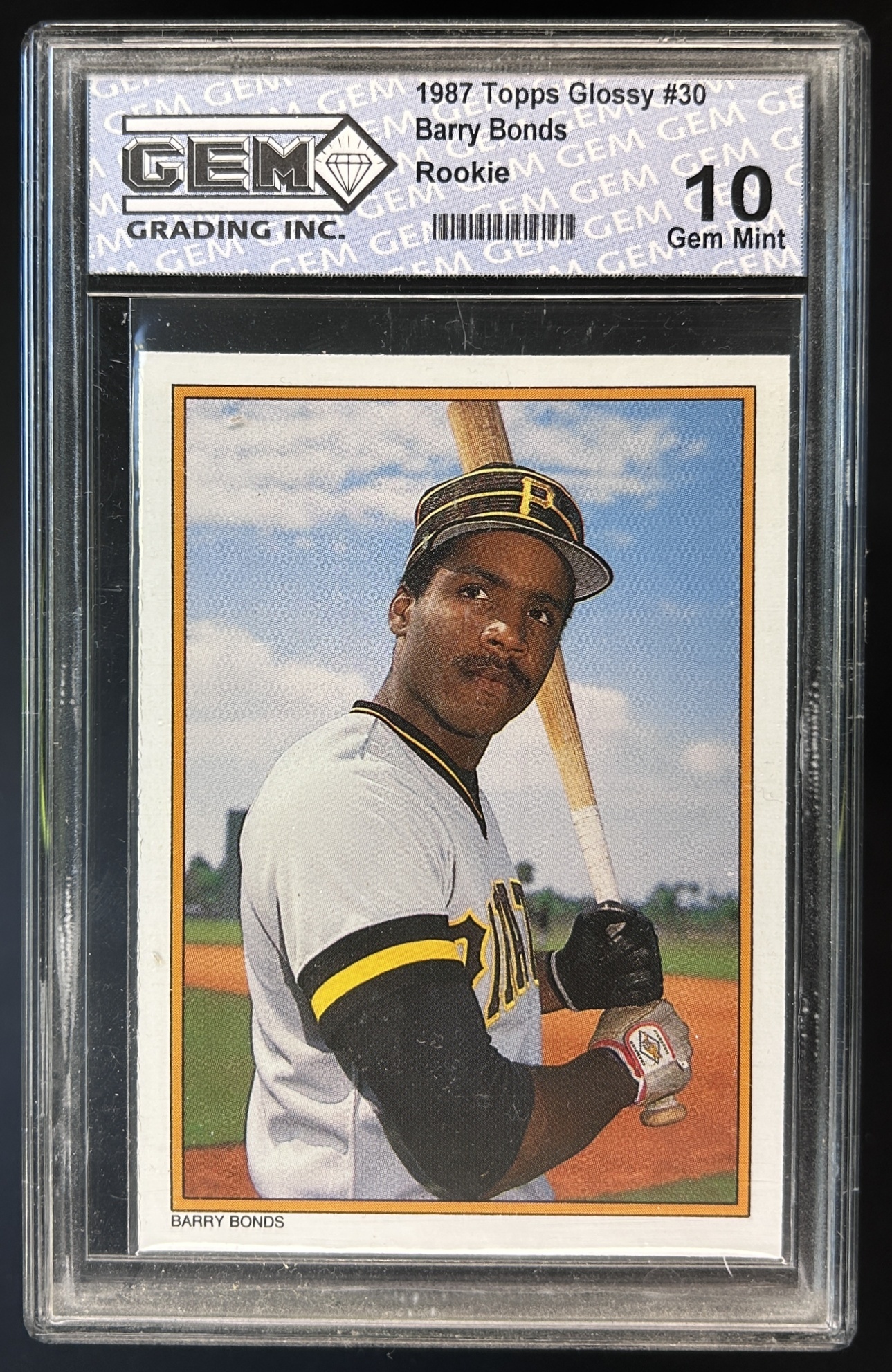 Card image for 1987 BARRY BONDS #30 ALL STAR SET COLLECTOR'S EDITION GLOSSY SEND INS RC GEM 10 GEM MINT