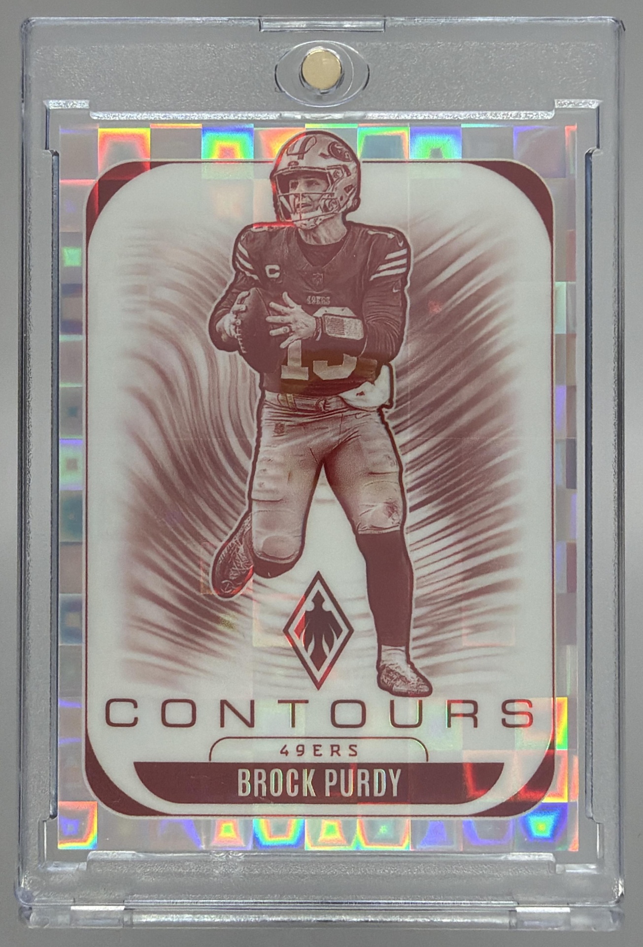 Card image for 2025 Panini Phoenix Brock Purdy Contours Red /249 #28 49ers