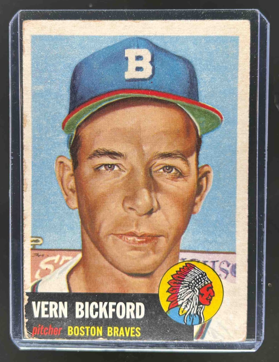 Card image for 1953 TOPPS BASEBALL VERN BICKFORD #161A