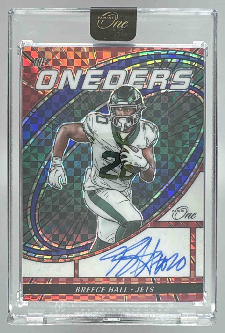 Card image for 2024 Panini Donruss Optic Breece Hall Electricity /75 #156 Jets