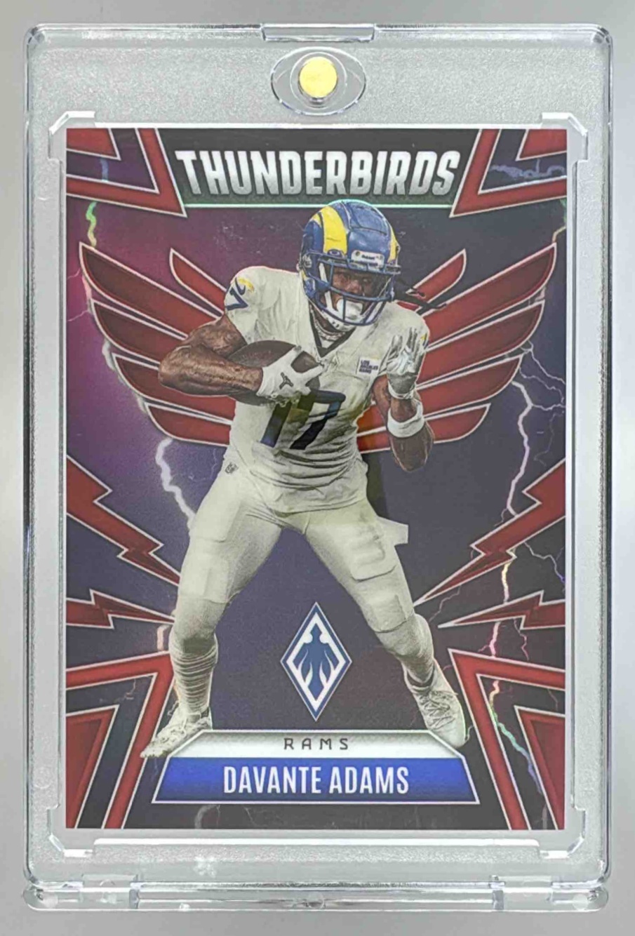 Card image for 2025 Panini Phoenix Davante Adams Thunderbirds Red Prizm /249 #31 Rams
