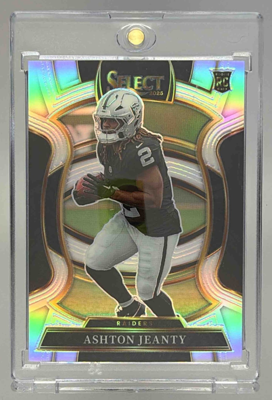 Card image for 2025 Panini Select Ashton Jeanty Certified Rookies #4 RC Raiders