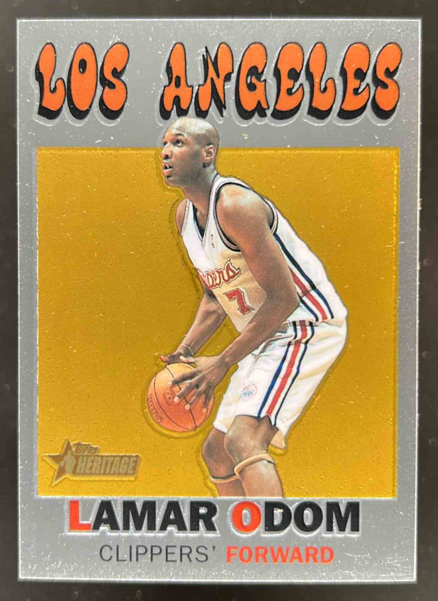 Card image for 2000-01 TOPPS HERITAGE LAMAR ODOM RETROFRACTOR /272 #16 LOS ANGELES CLIPPERS