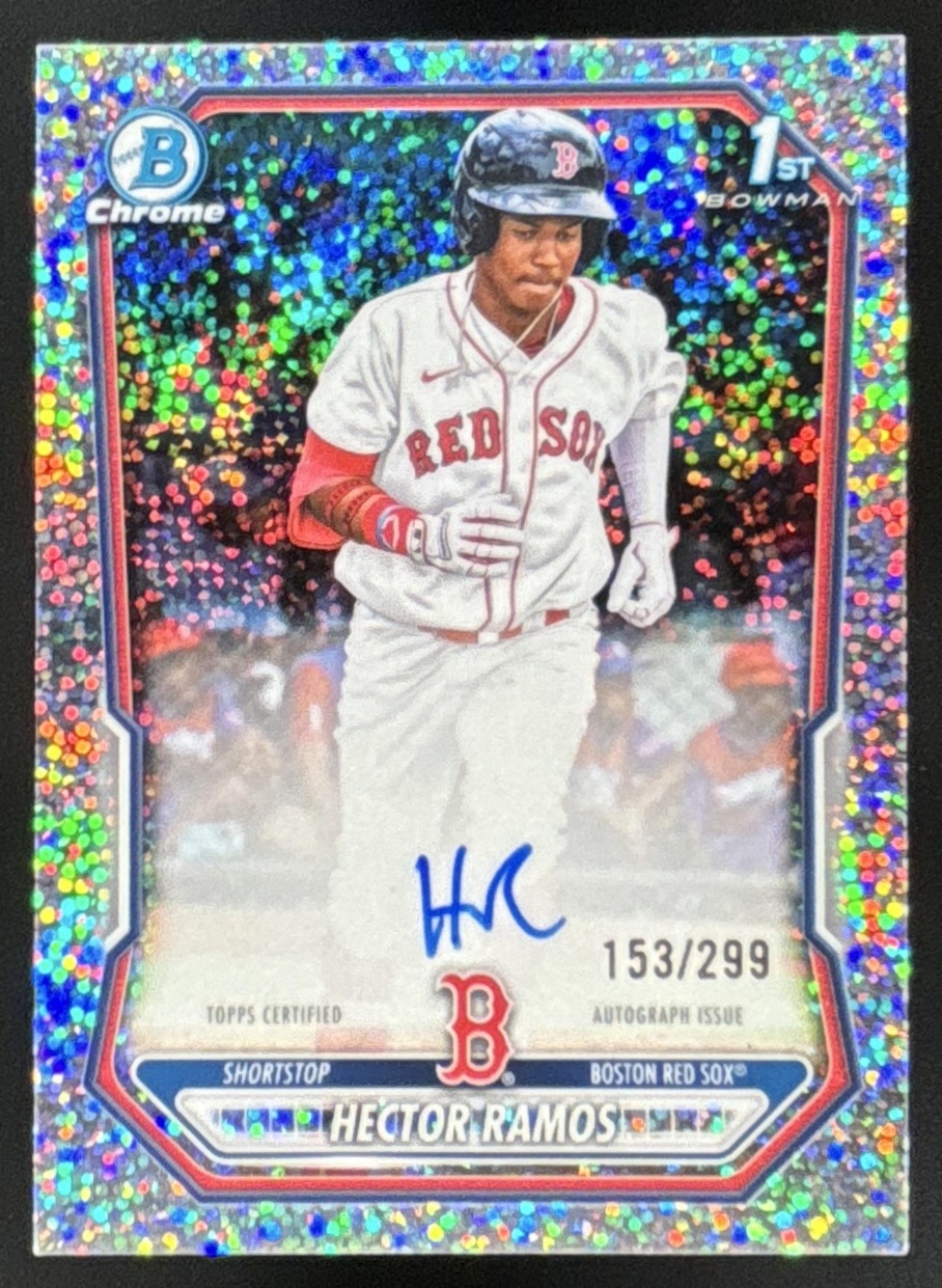 Card image for Hector Ramos 2026 Bowman Speckle Refractor /299 Chrome Prospects Boston Red Sox