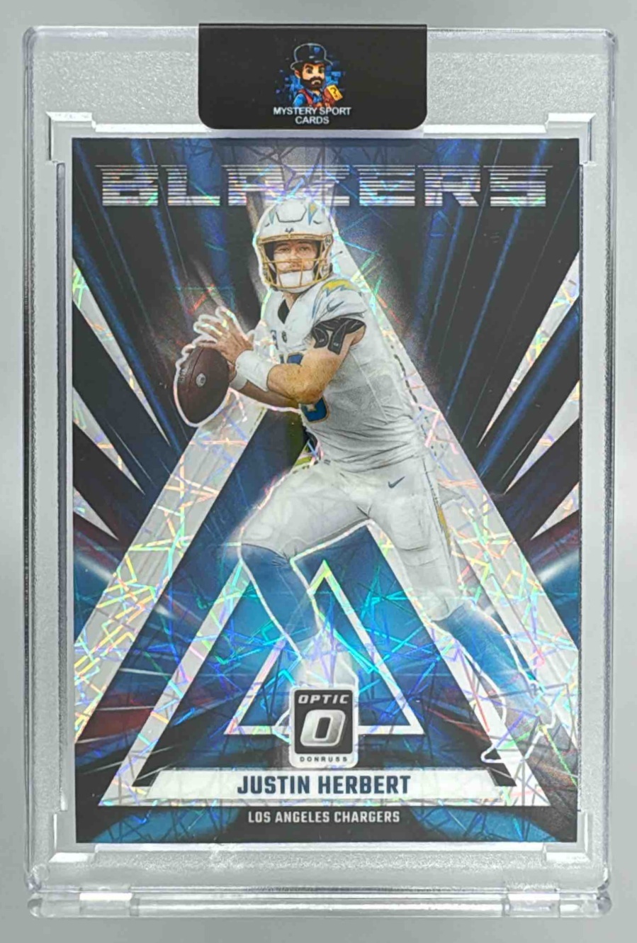 Card image for 2023 Panini Donruss Optic Justin Herbert Blazers #3 Chargers