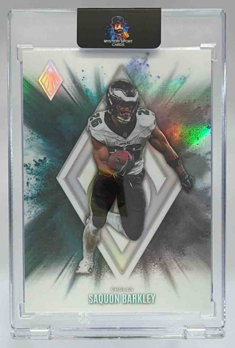 Card image for 2025 Panini Phoenix Saquon Barkley Color Blast #18 SSP Eagles