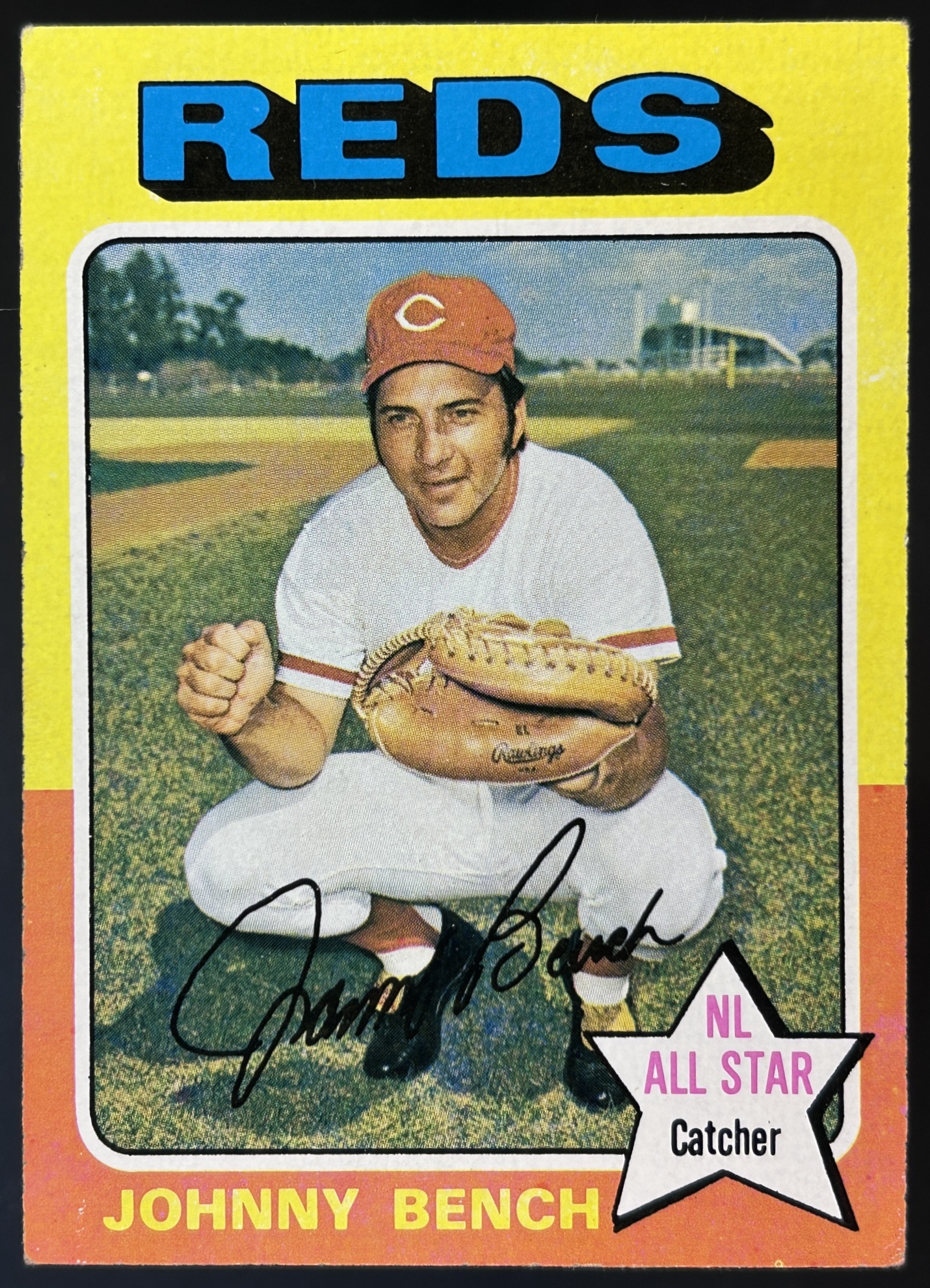 Card image for 1975 TOPPS JOHNNY BENCH #260 ALL-STAR CINCINNATI REDS