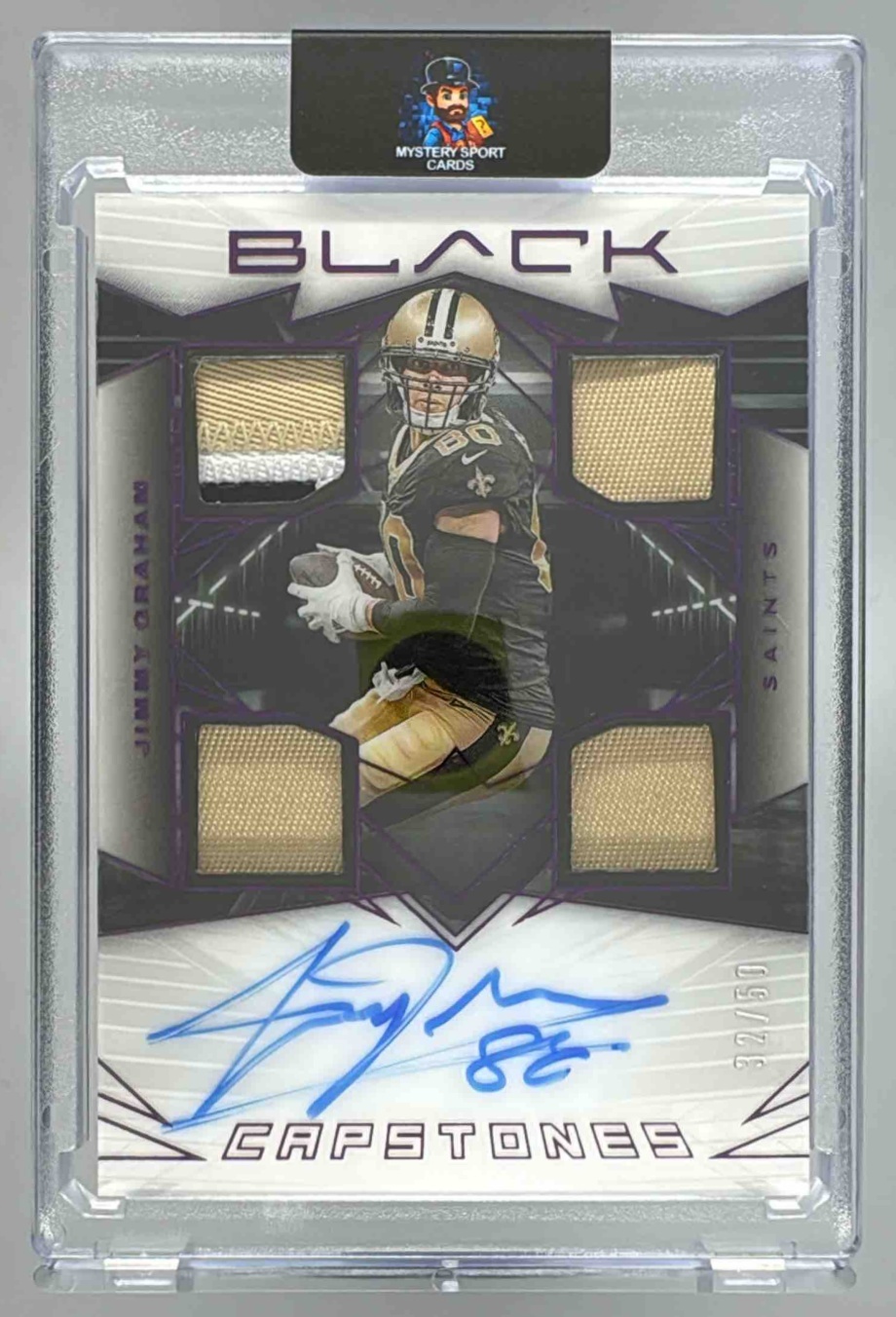 Card image for 2014 Topps Football Fire Jimmy Graham Gold /50 #50 New Orleans Saints