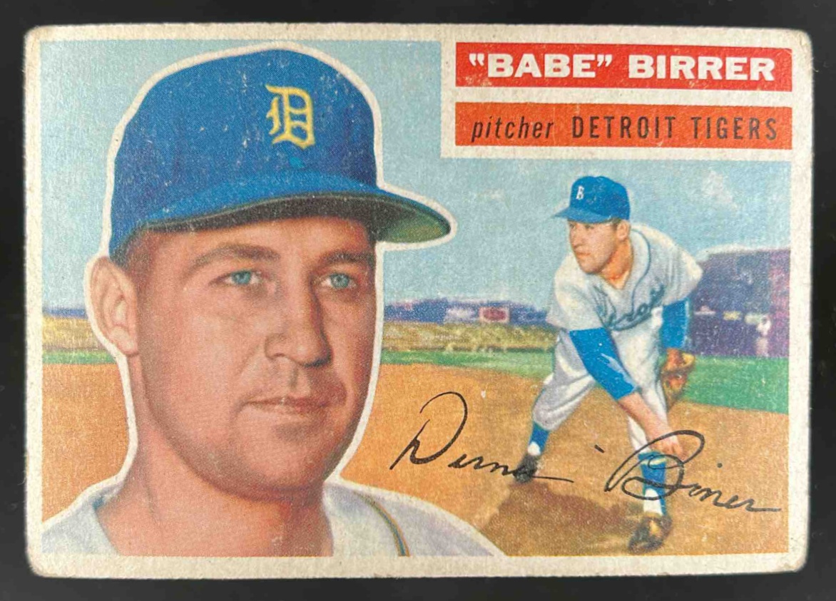 Card image for 1956 TOPPS BASEBALL BABE BIRRER #84A RC DETROIT TIGERS