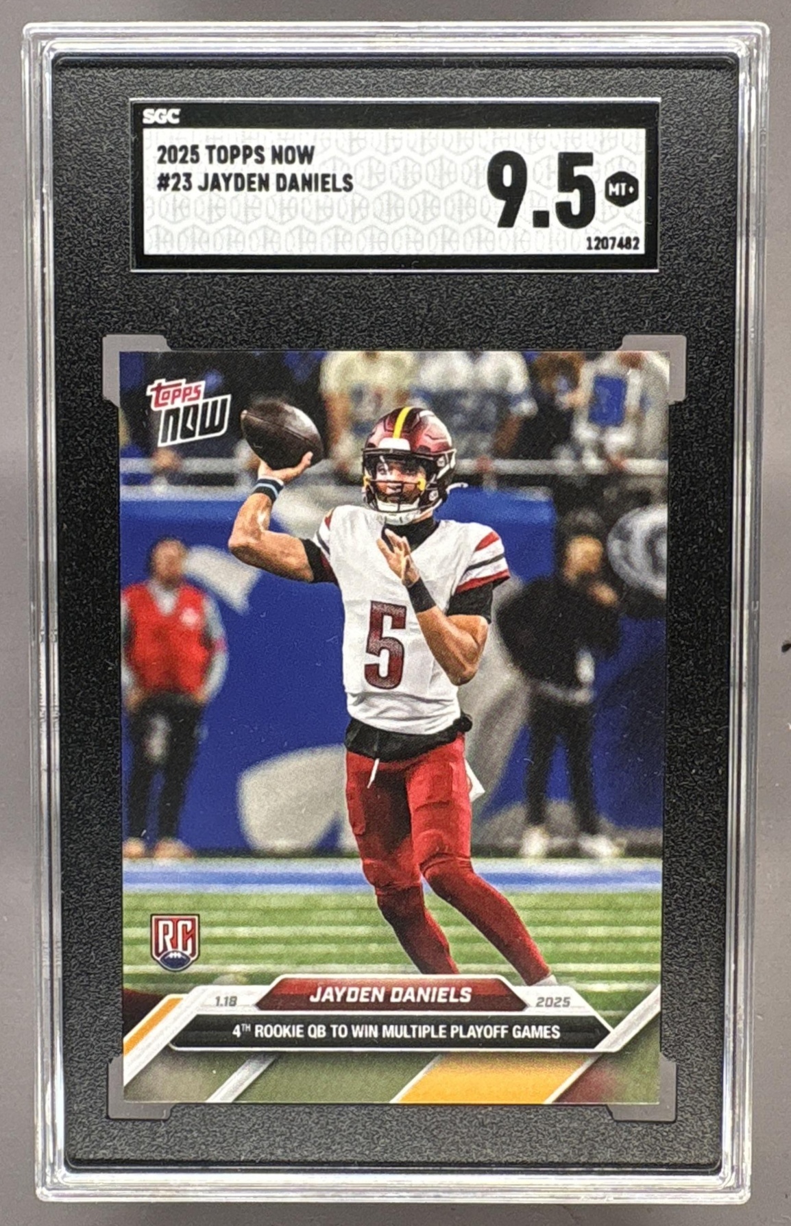 2024 TOPPS NOW JAYDEN DANIELS #23 COMMANDERS SGC 9.5 RC