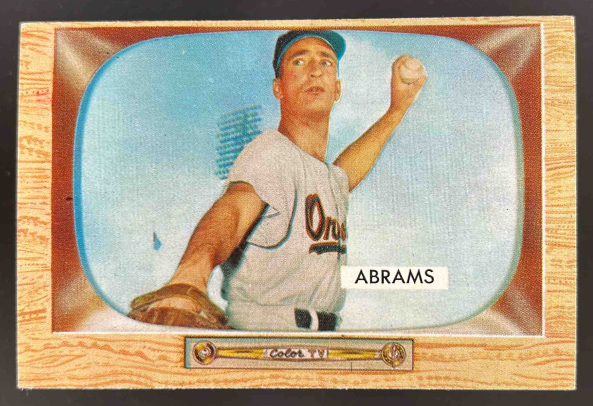 Card image for 1955 BOWMAN BASEBALL CAL ABRAMS #55 BALTIMORE ORIOLES
