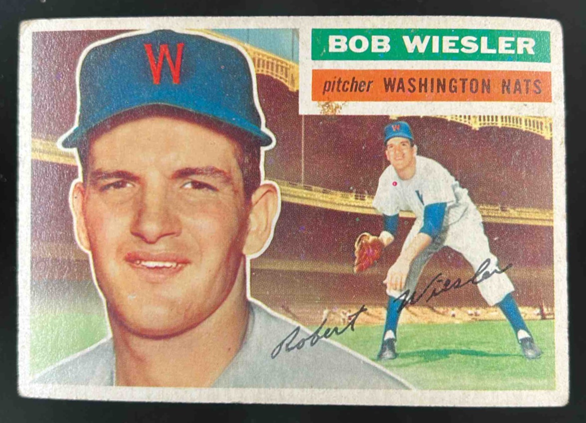 Card image for 1956 TOPPS BASEBALL BOB WIESLER #327 RC