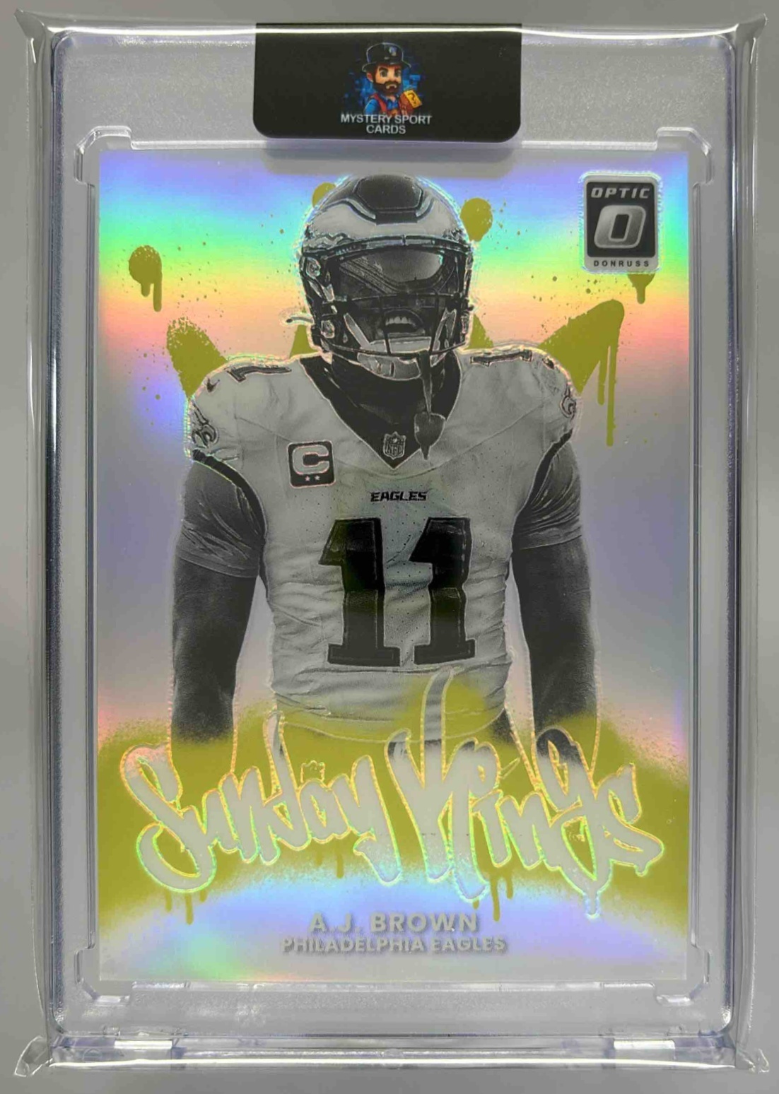 Card image for 2025 Panini Donruss Optic A.J. Brown Sunday Kings #15 Eagles