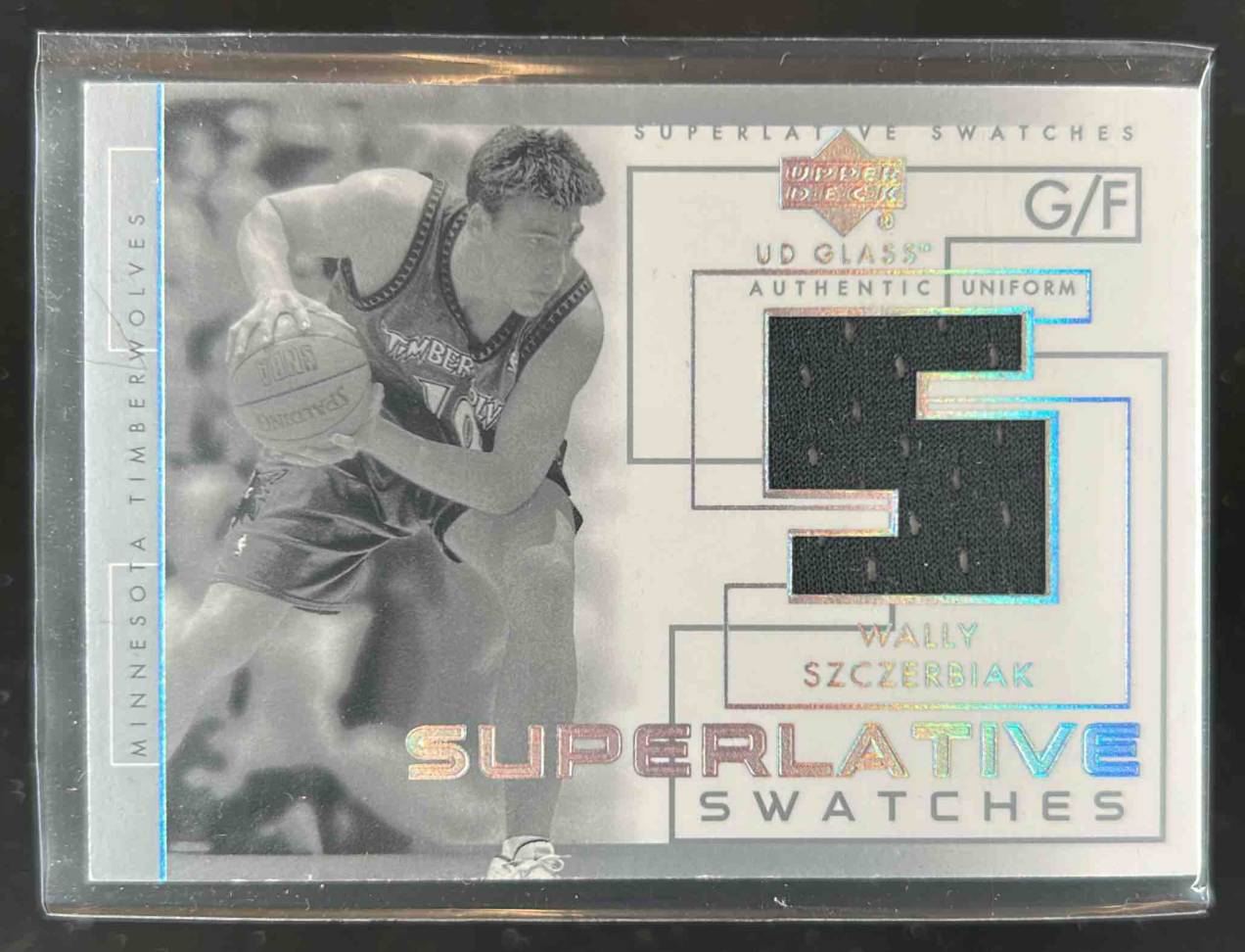 Card image for 2003-04 Upper Deck Glass Wally Szczerbiak Superlative Swatches #SS-WS MEM
