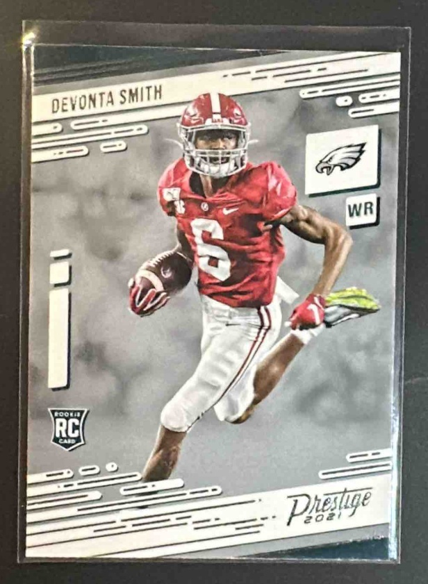 Card image for 2021 Panini Prestige DeVonta Smith #211 RC Eagles