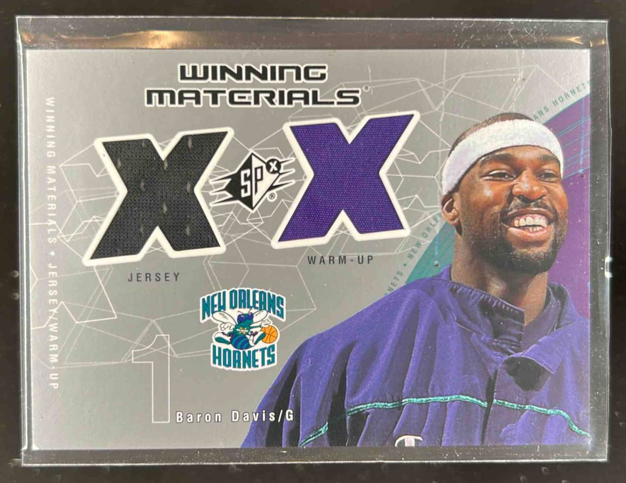 Card image for 2002-03 SPX BARON DAVIS WINNING MATERIALS #BD-W MEM