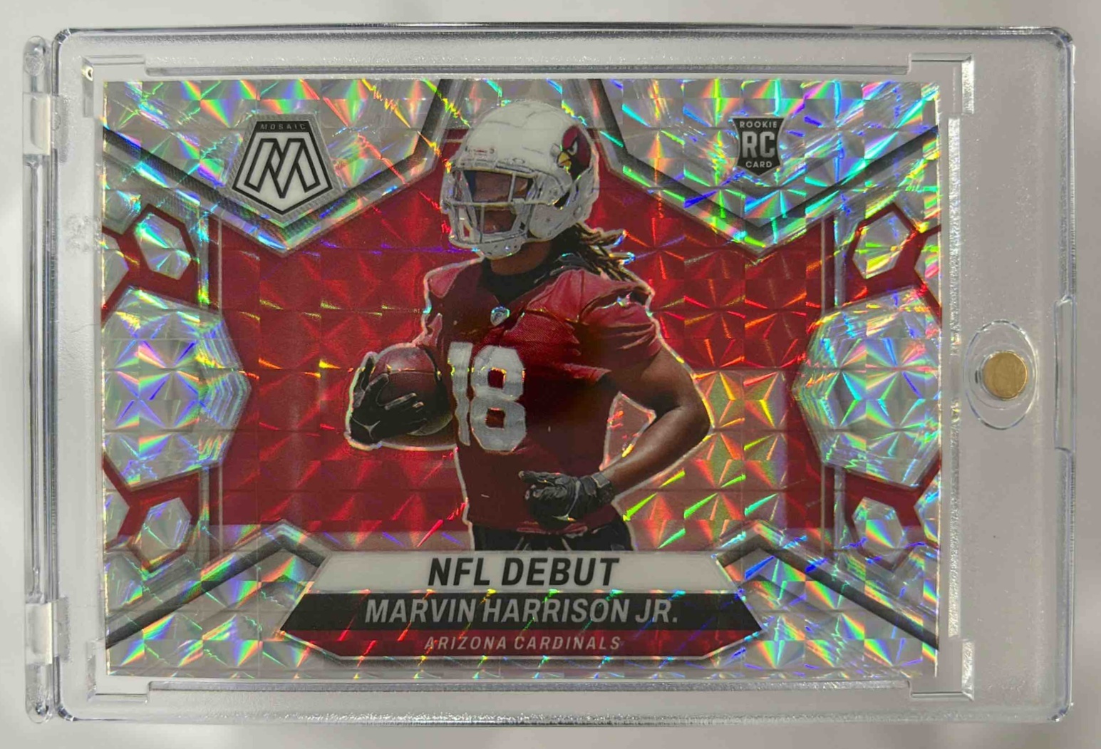 Card image for 2024 Panini Mosaic Marvin Harrison Jr. #283 RC NFL Debut Cardinals