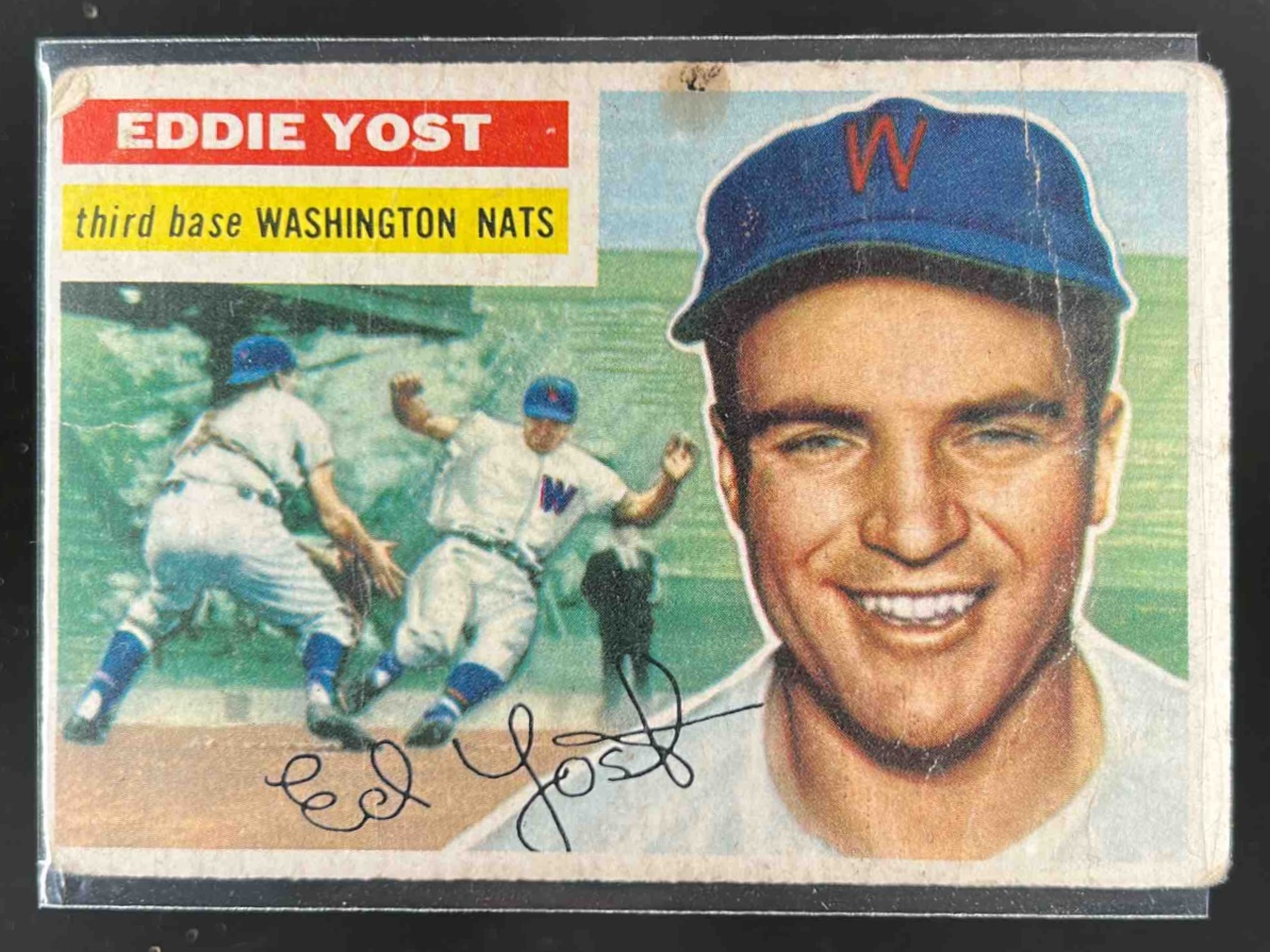 Card image for 1956 TOPPS BASEBALL EDDIE YOST #128B