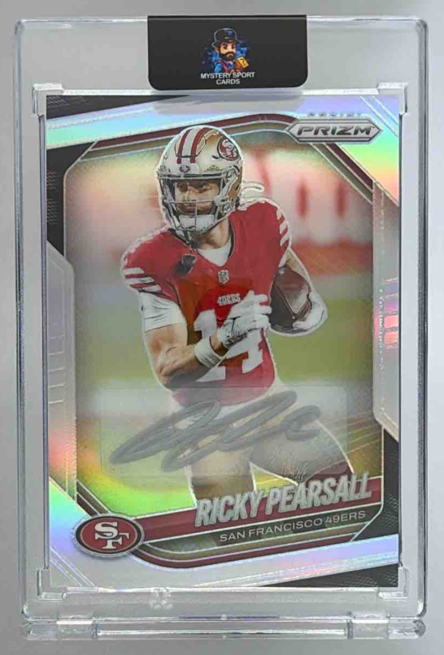 Card image for 2025 Panini Football Prizm Ricky Pearsall Auto Silver #99 San Francisco 49ers