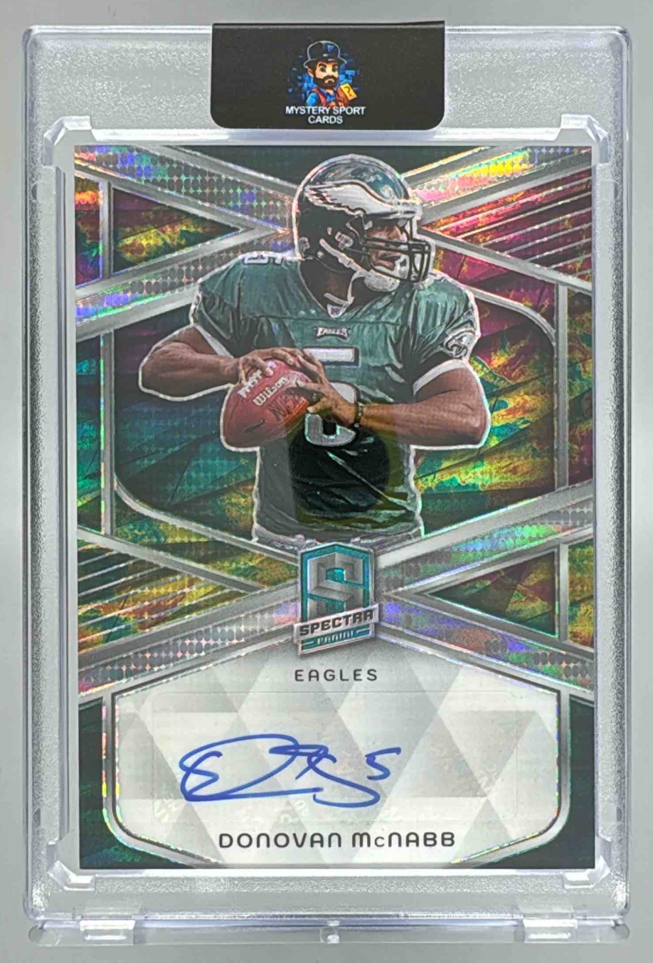 Card image for 2024 Panini Spectra Donovan McNabb Signatures Celestial /75 #SIG-DMB Auto Eagles