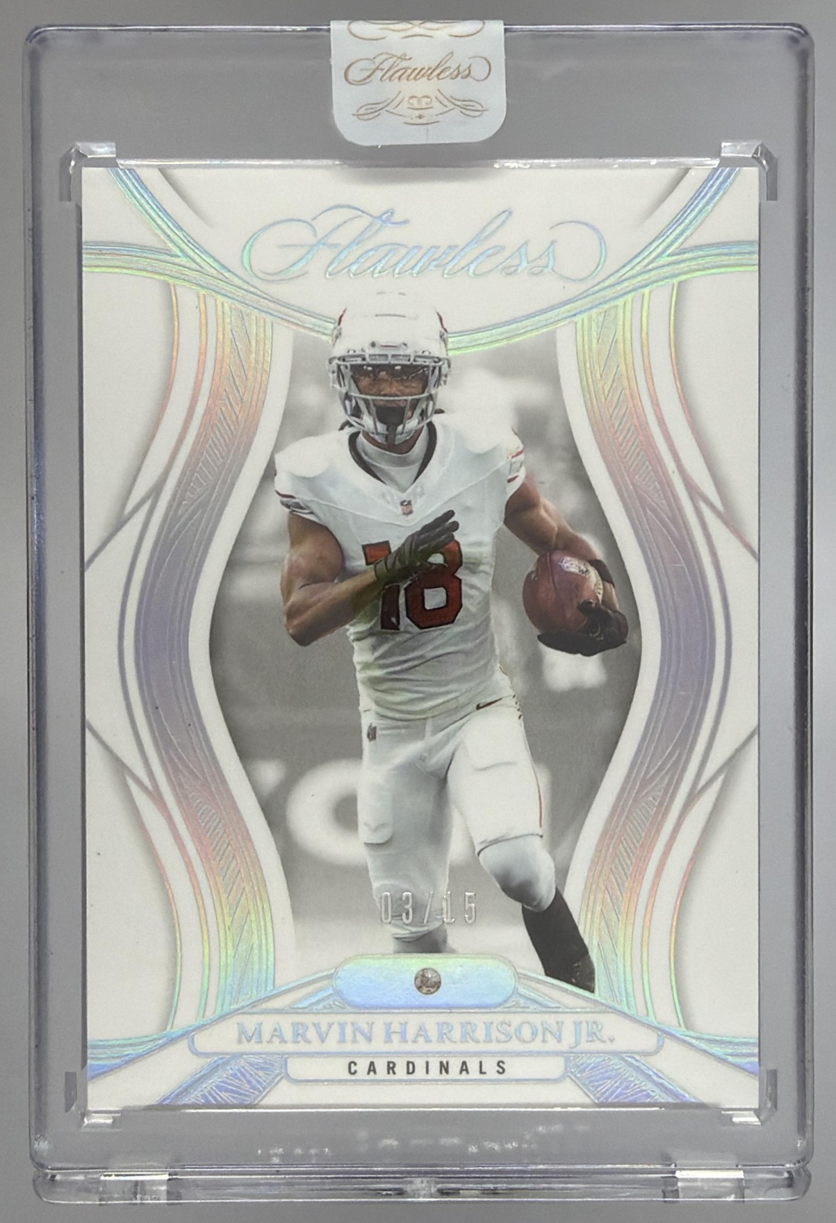 Card image for 2025 Panini Flawless Marvin Harrison Jr. Diamond /15 #1 Cardinals