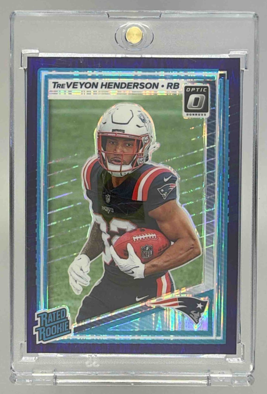 Card image for 2025 Panini Donruss Optic TreVeyon Henderson Rated Rookie #248 Patriots
