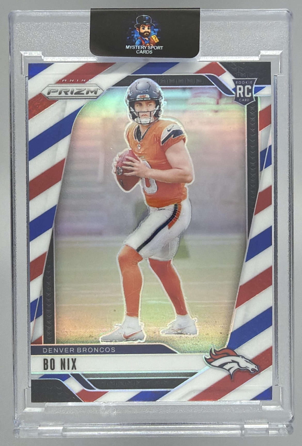 Card image for 2024 Panini Football Prizm Bo Nix #309 RC Denver Broncos