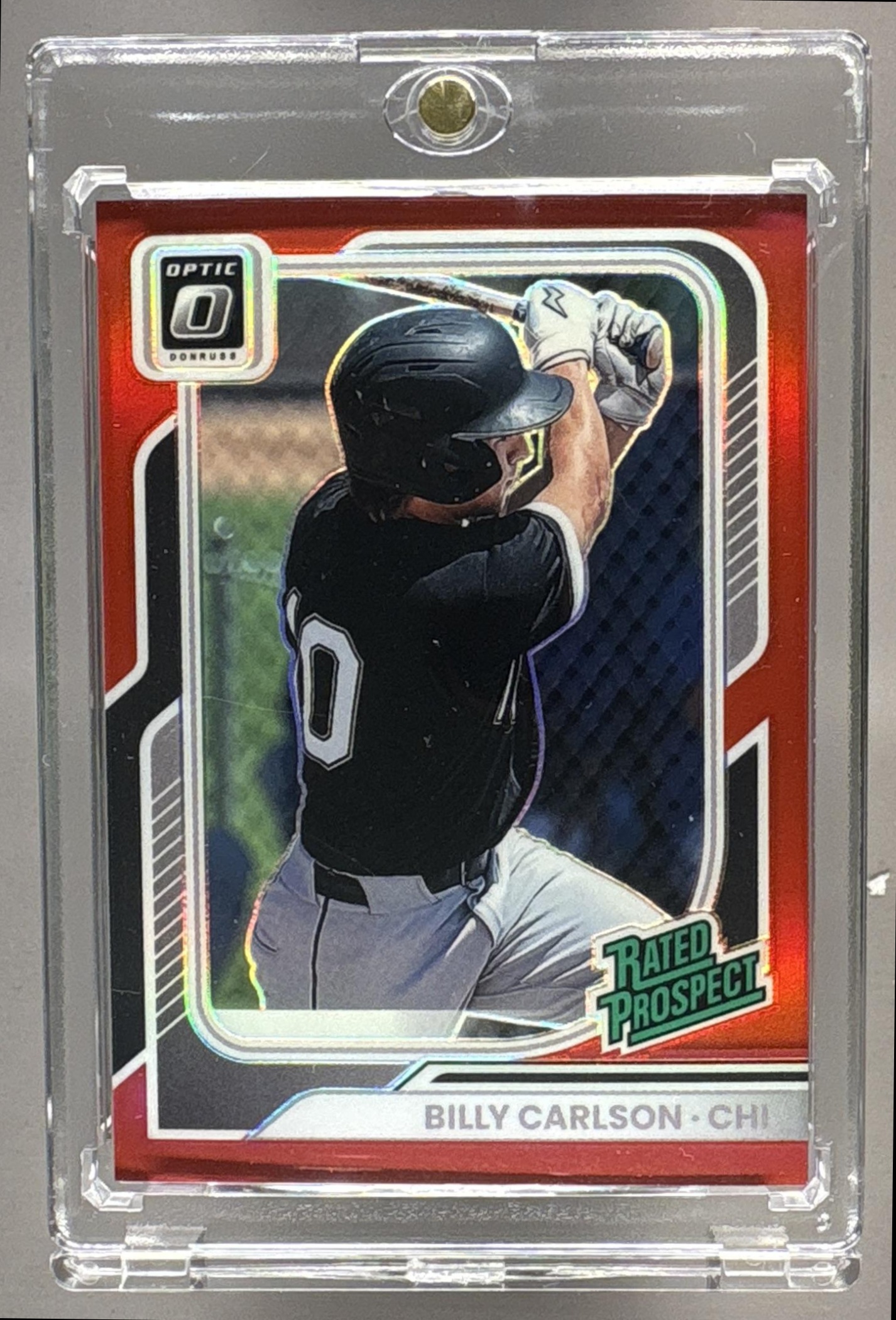 2026 PANINI DONRUSS BILLY CARLSON #197 RATED PROSPECTS OPTIC RED /99 PROSPECT