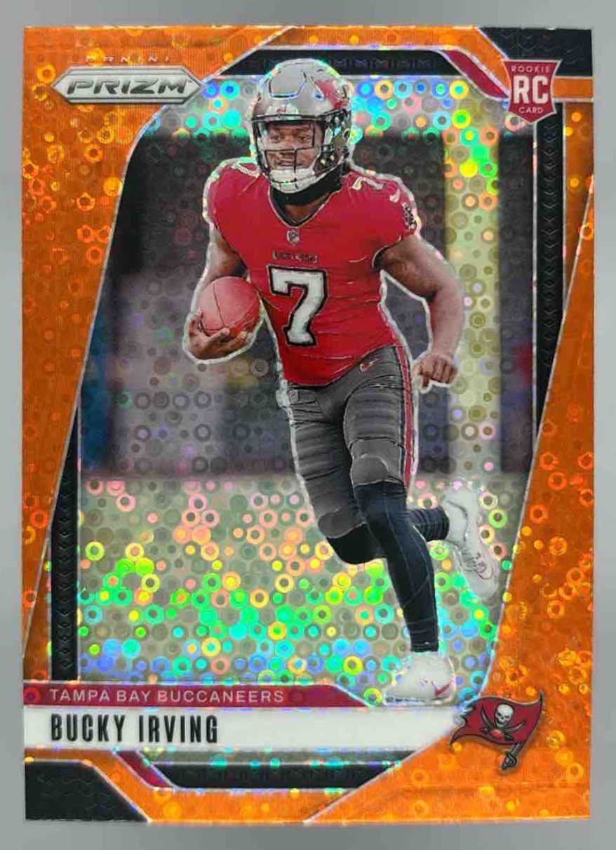 Card image for 2024 Panini Football Prizm Bucky Irving Disco #316 RC Tampa Bay Buccaneers