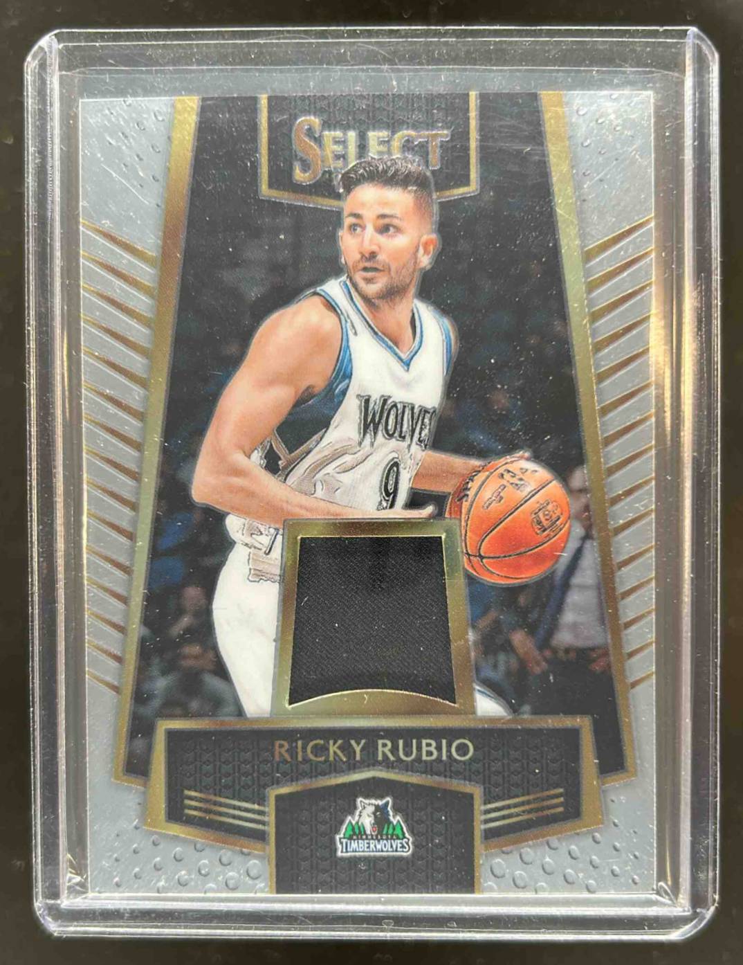 Card image for 2016-17 PANINI SELECT RICKY RUBIO SWATCHES #51 MEM MINNESOTA TIMBERWOLVES