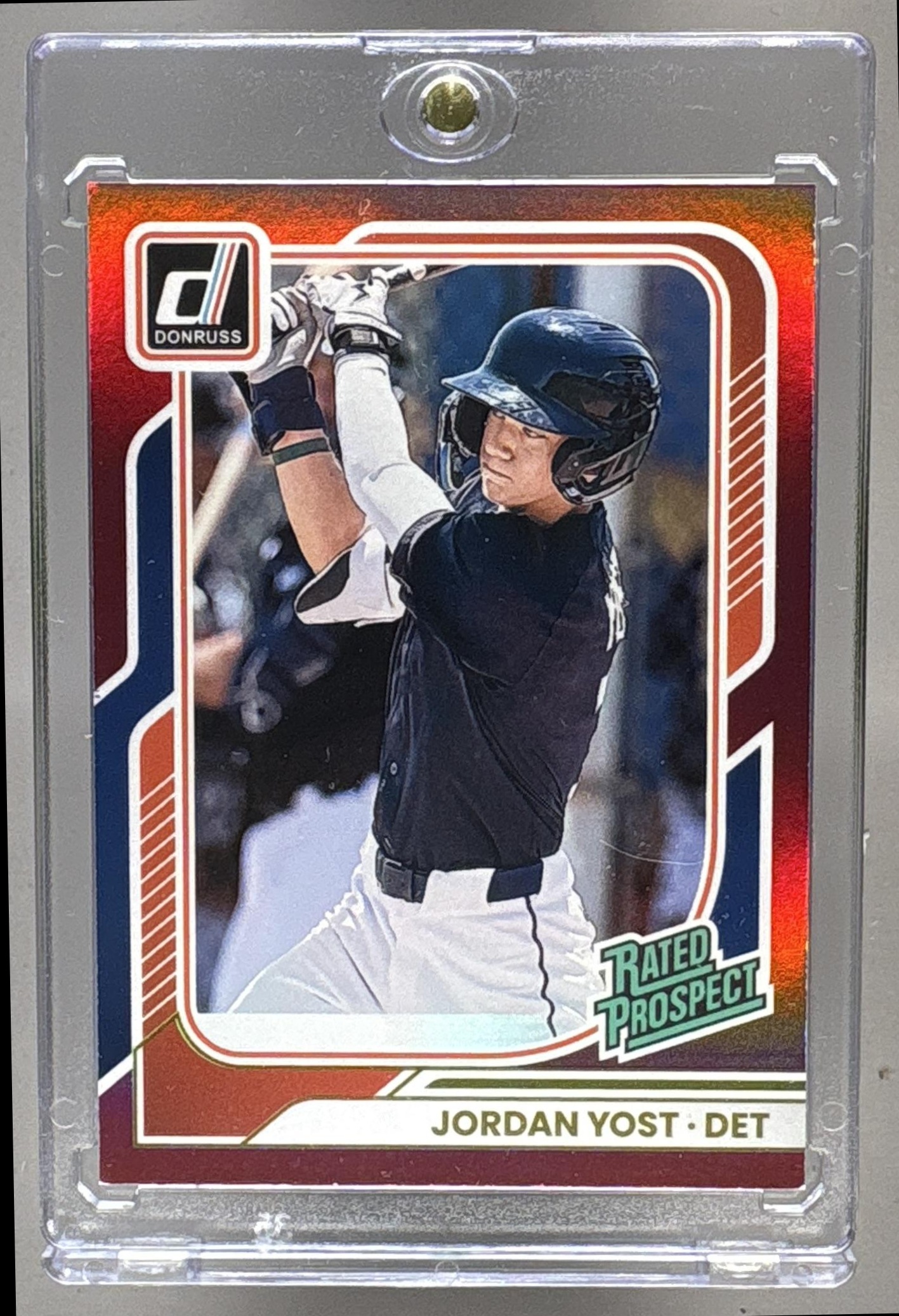 2026 PANINI DONRUSS JORDAN YOST #135 RATED PROSPECTS RED 118/250 PROSPECT TIGERS