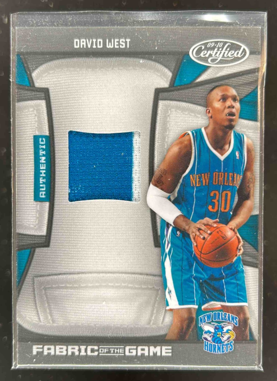 Card image for 2009-10 PANINI CERTIFIED DAVID WEST FABRIC OF THE GAME 202 /250 #FOG-DW MEM