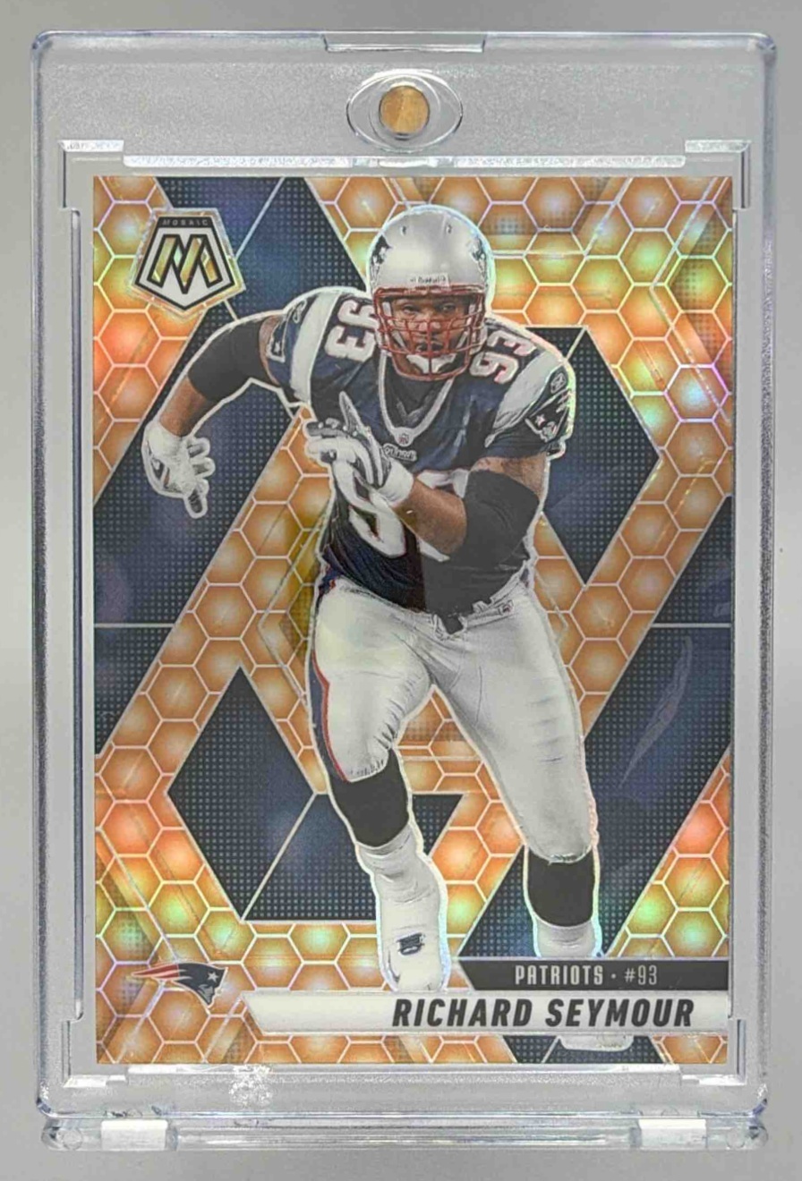 Card image for 2025 Panini Mosaic Richard Seymour Honeycomb Prizm #171 Patriots