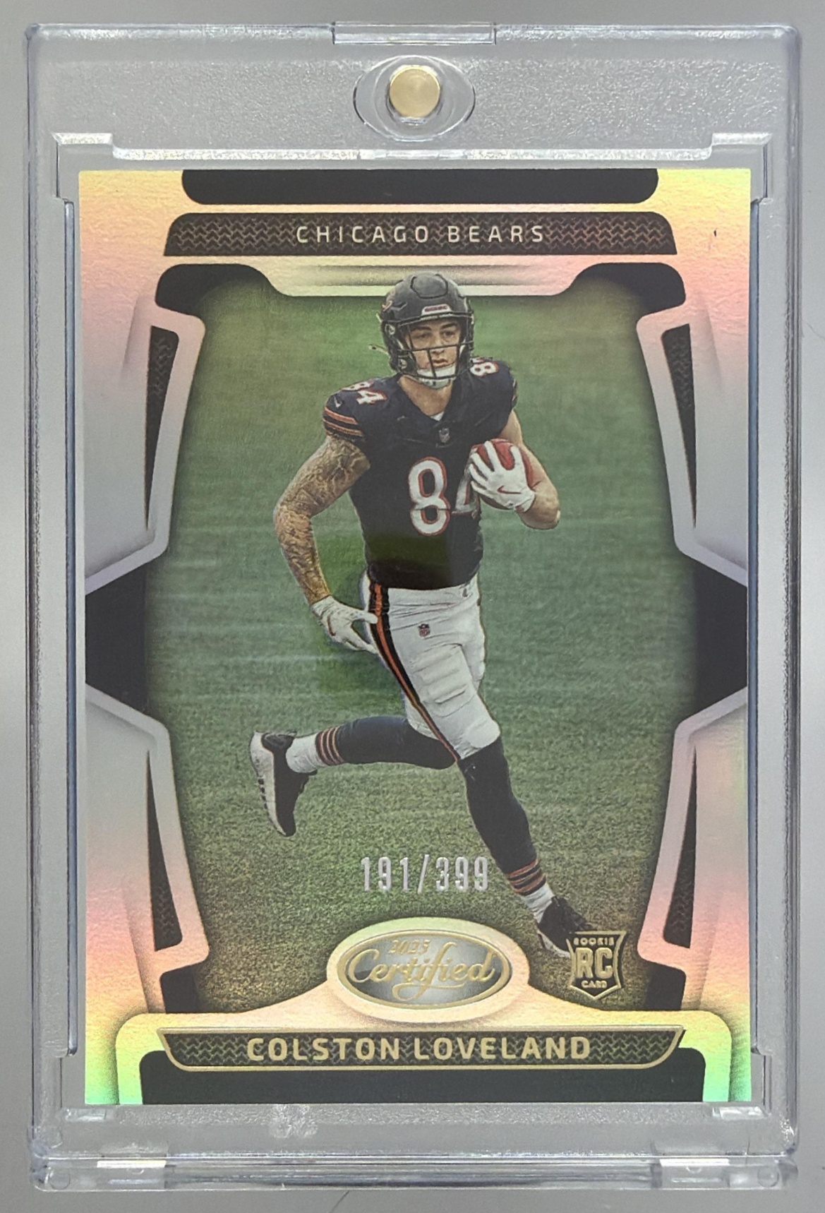 Card image for 2025 Panini Certified Colston Loveland Rookies Mirror /399 #110 RC Bears
