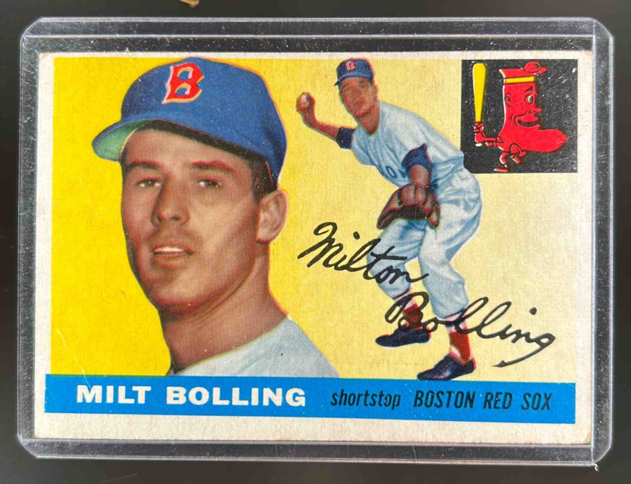 Card image for 1955 TOPPS BASEBALL MILT BOLLING #91 BOSTON RED SOX