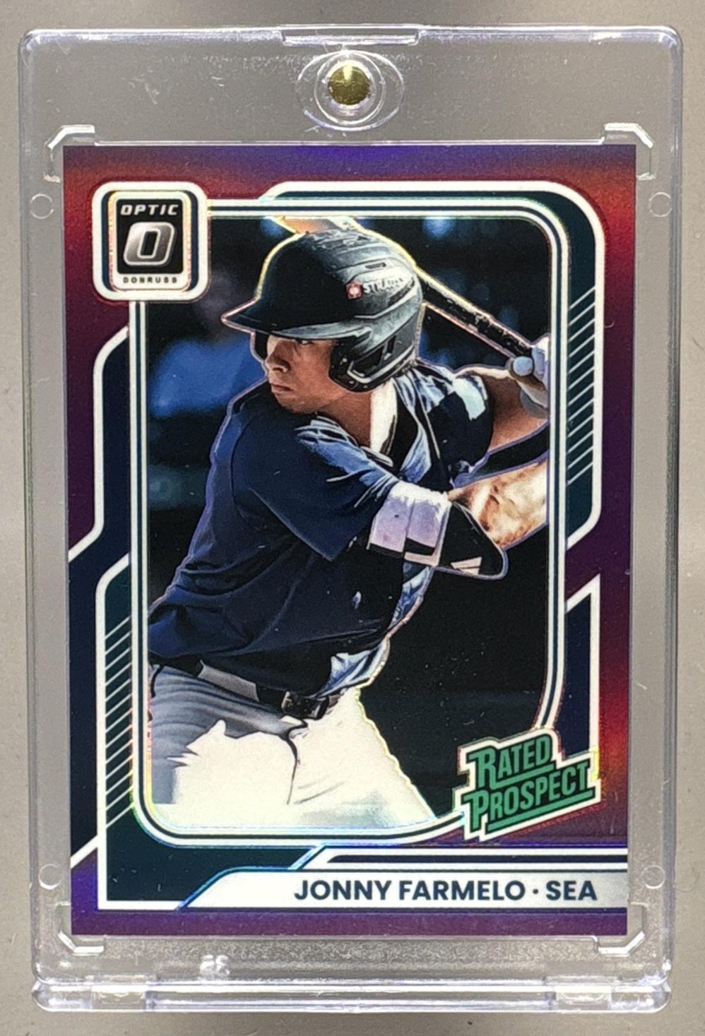 2026 PANINI DONRUSS JONNY FARMELO #131 RATED PROSPECTS OPTIC PURPLE /49 PROSPECT