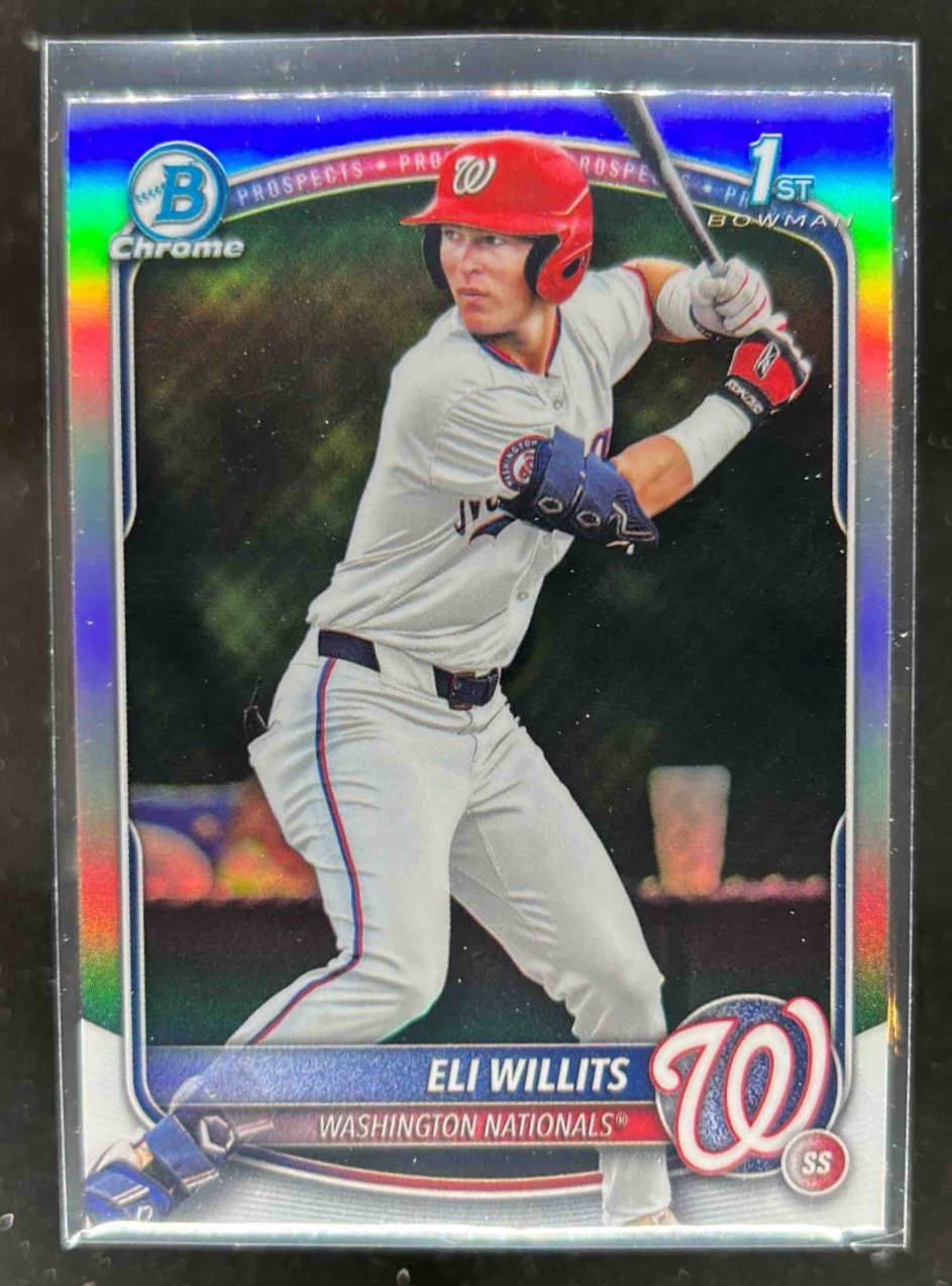 Card image for Eli Willits 2025 Bowman Draft Chrome Refractor